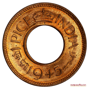 HERMOSA MONEDA DE 1 PICE DE LA INDIA BRITÁNICA EN ALTO GRADO DE CONSERVACIÓN