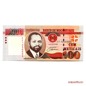 BILLETE DE 100 METICAIS DE MOZAMBIQUE DEL 2006 EN ALTO GRADO