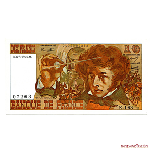 BILLETE DE 10 FRANCOS FRANCESES DE 1975 EN ALTO GRADO DE CONSERVACIÓN