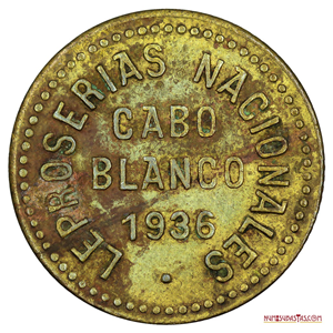 50 CÉNTIMOS DE LA LEPROSERÍA DE CABO BLANCO AÑO 1936