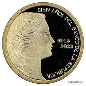 MONEDA DE 20.000 PESOS CONMEMORATIVA DEL CENTENARIO DEL BANCO DE LA REPÚBLICA DE COLOMBIA