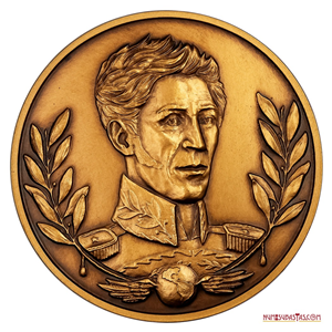 RARA MEDALLA  DE LA FUNDACIÓN SIMÓN BOLÍVAR DE CITGO, 2013. BUSTO DEL LIBERTADOR. SÓLO 250 PIEZAS ACUÑADAS.