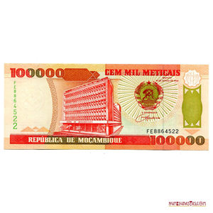 100.000 METICAIS DE MOZAMBIQUE EN ALTO GRADO