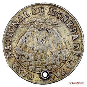 PROCLAMA DE 1 SOL 1853 CONMEMORATIVA DE CASA DE MONEDA DE LA PAZ