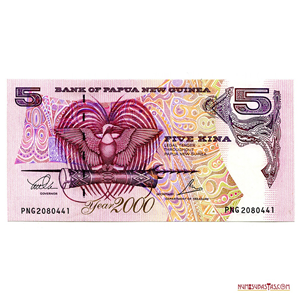 5 KINA DE PAPUA NEW GUINEA CONMEMORATIVO DEL AÑO 2.000