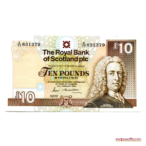 10 POUNDS DEL BANCO REAL DE ESCOCIA, 1989