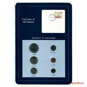 MINT SET DE SINGAPUR DE 1981 CON SOBRE DE PRIMER DÍA