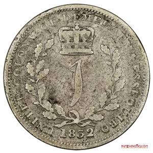 ESCASO GUILDER DE ESSEQUIBO & DEMERARA DEL AÑO 1832 EN PLATA