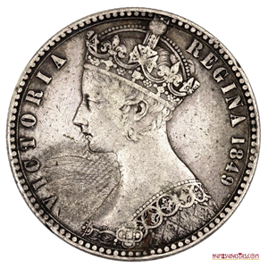 FLORÍN GÓTICO VICTORIANO ACUÑADO EN PATA EN EL AÑO 1849
