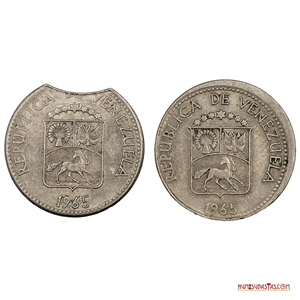 PAR DE PUYAS DE 1965 CON ERROR DE CLIP Y DESCENTRADO