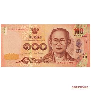 BILLETE DE 100 BATHS DE TAILANDIA CON HOLOGRAMA