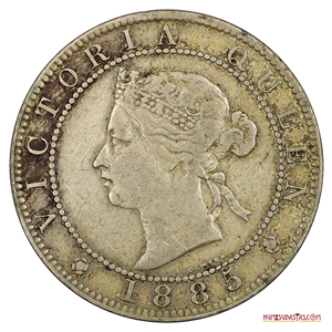 PENIQUE VICTORIANO DE JAMAICA DEL AÑO 1885