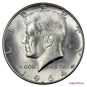 ½$ DE KENNEDY PLATA DE 1964 EN ALTO GRADO DE CONSERVACIÓN