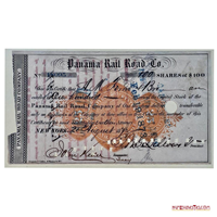BONO DE 100 ACCIONES DE 100$ DE PANAMÁ RAIL ROAD, 1872