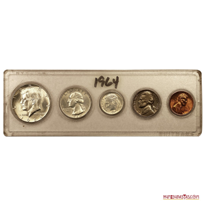 MINT SET DE USA 1964. ÚLTIMA SERIE EMITIDA EN PLATA 900/1.000