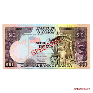 SPECIMEN DEL BILLETE DE 10 TALA DEL 2006 DE SAMOA