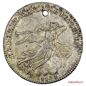 PROCLAMA DE 2 SOLES DE PLATA DEL AÑO 1852