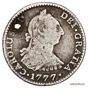 1 REAL DE PLATA DE CARLOS III ACUÑADO EN POTOSÍ EN 1777