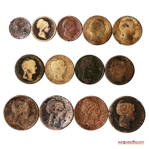 LOTE DE 13 CENTAVOS MONAGUEROS VARIADOS