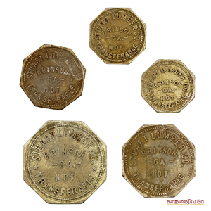 SET DE 5 FICHAS DE STUART LUMBER & CO, BRINSON, CALIFORNIA