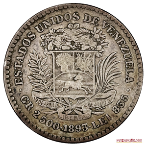 ATRACTIVO REAL DE PLATA O MONEDA DE 50 CÉNTIMOS DEL AÑO 1893 EN BUEN GRADO
