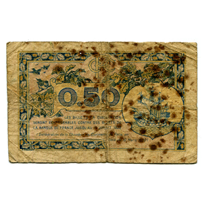 ESCASO BILLETE DE 50 CENTIMES DE 1922 DE LA CÁMARA DE COMERCIO DE PARIS