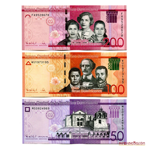 200, 100 Y 50 PESOS DOMINICANOS 2020-21 EN ALTO GRADO DE CONSERVACIÓN