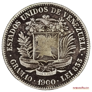 MONEDA DE PLATA DE 2BS DE 1900 EN BUEN GRADO DE CONSERVACIÓN