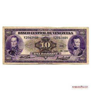 BILLETE DE 10BS DE JUNIO-18-1959 SERIE Y7