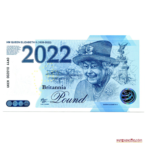 BILLETE DEL JUBILEO DE PLATINO DE ISABEL II, BUSTO III