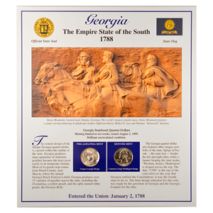 SET DE LOS ¼$ DE GEORGIA 1999 CECAS P Y D CON ESTAMPILLAS