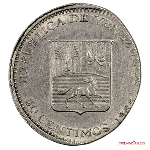 ESCASO ERROR: 50CTS DE 1965 ACUÑADOS EN COSPEL DE 3 PENIQUES BRITÁNICOS