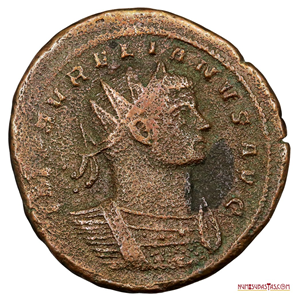 ANTONINIANO DEL EMPERADOR AURELIANO ACUÑADO EN SISCIA ENTRE EL 270 Y EL 275DC