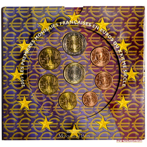 MINT SET, 2001, EUROS DE FRANCIA