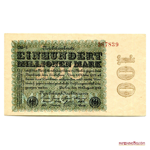 ALEMANIA WEIMAR, 100.000.000 MARK, 22 DE AGOSTO DE 1923