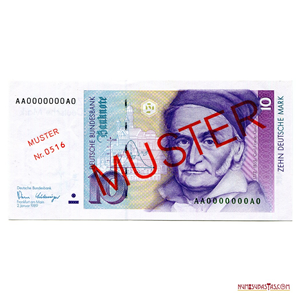 RARO ESPECIMEN DE 10 MARK DEL 2 DE ENERO DE 1989, ALEMANIA. CON SERIAL 0516.