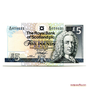 ESCASAS 5 LIBRAS ESTERLINAS DEL ROYAL BANK DE ESCOCIA DEL AÑO 1999 EN ALTO GRADO