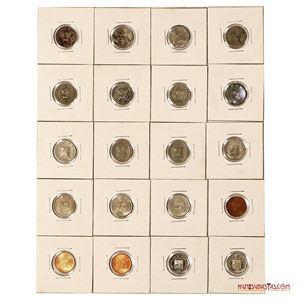 COLECCIÓN COMPLETA DE 5CTS DE VENEZUELA 1896-1986, 20 PIEZAS