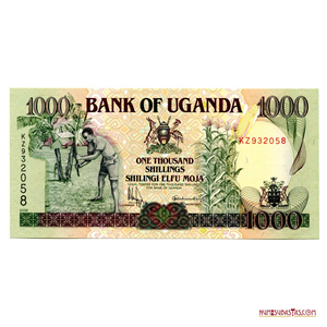BILLETE DE UGANDA DE 1.000 SHILLINGS DEL 2000 EN ALTO GRADO DE CONSERVACIÓN