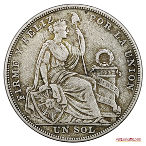 GRAN MONEDA DE 1 SOL DE PLATA DEL AÑO 1924