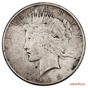 ESCASO DÓLAR “PEACE” DE PLATA DE 1925 S