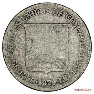 ESCASO MEDIO O 25CTS DEL AÑO 1924