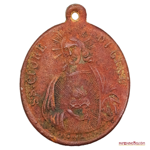 MEDALLA DEL SAGRADO CORAZÓN DE JESÚS, SEGUNDA MITAD DEL SIGLO XIX
