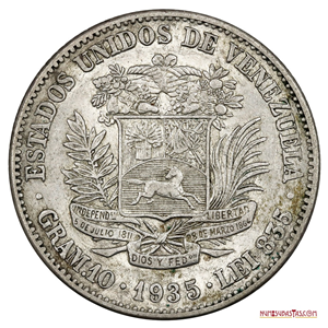 2BS DE PLATA DEL AÑO 1935 EN ALTO GRADO DE CONSERVACIÓN