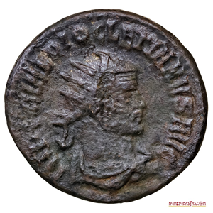 ANTONINIANO DE VELLÓN DEL EMPERADOR DIOCLECIANO, ACUÑADO EN CYZICUS EN EL 293DC