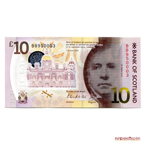 10 POUNDS DE POLÍMERO DEL BANCO DE ESCOCIA, 2016
