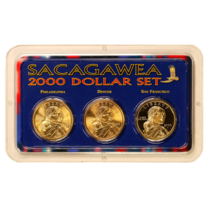 SET CON LOS DÓLARES SACAGAWEA DEL 2000: FILADELFIA, DENVER Y SAN FRANCISCO PROOF