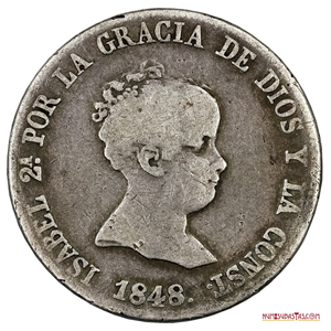 4 REALES DE PLATA ACUÑADOS EN MADRID EN EL AÑO 1848