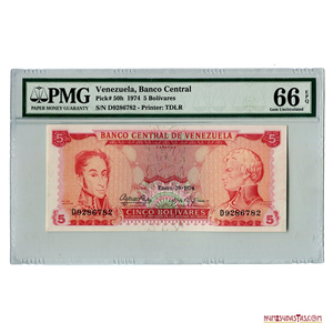 5BS DE ENERO-29-1974 D7 CERTIFICADO EN ALTO GRADO PMG GEM UNC66 EPQ