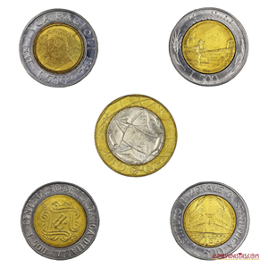 LOTE DE MONEDAS BIMETÁLICAS DE 1.000 Y 500 LIRAS ITALIANAS